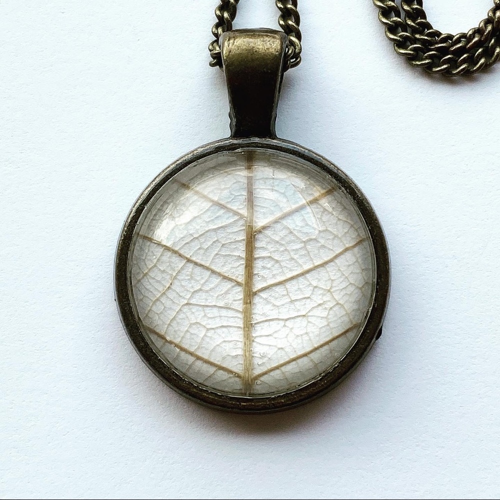 Beautiful Handmade Real Pressed Leaf Necklace